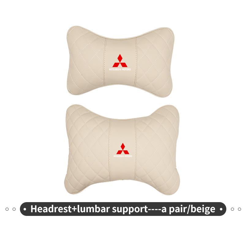 Car Universal Headrest Backrest Cushion Interior Accessries For Mitsubishi Outlander Pajero Sport Lancer EX ASX L200 Eclipse LO7
