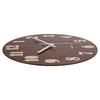 Wall Luminous fluorescent Nighttime Second Hand Stop Wood Grain Wall Clock for Gift Clock, Radio-Controlled, Luminous, (with glow-in-the-dark