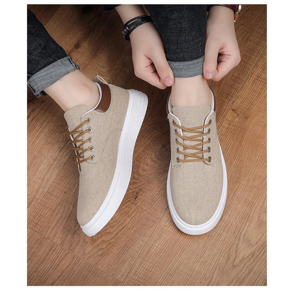 Spring New Breathable Men's Canvas Shoes, Casual Men's Shoes Student Shoes, Youth Tide Board Shoes Hong Kong Style Cloth Shoes