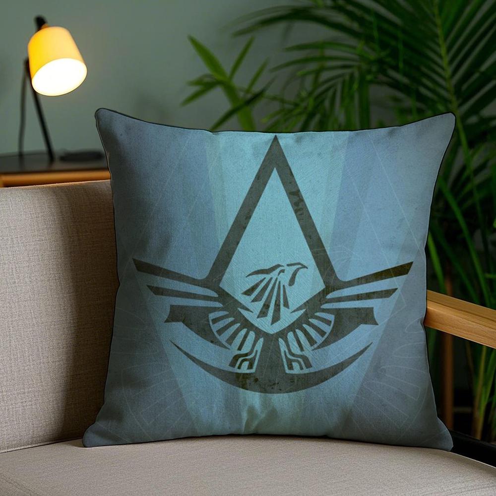 A-Assassins Creeds Cushion Cover Soft Short Plush Double-Sided Printing Home Decor Machine Washable Pillow Case Gift