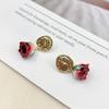 Gentle French Eternal Rose Stud Earrings - Mori Style Fairy Design