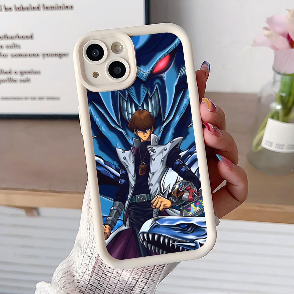 Yugioh Seto Kaiba Phone Case for iPhone 17 16 15 14 13 12 11 Air Pro Max Plus White Soft TPU Shockproof Cover