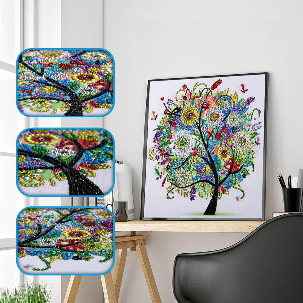 5D DIY Full Drill Diamond Painting Four Seasons Flowers Cross Stitch Embroidery Rhinestones Painting