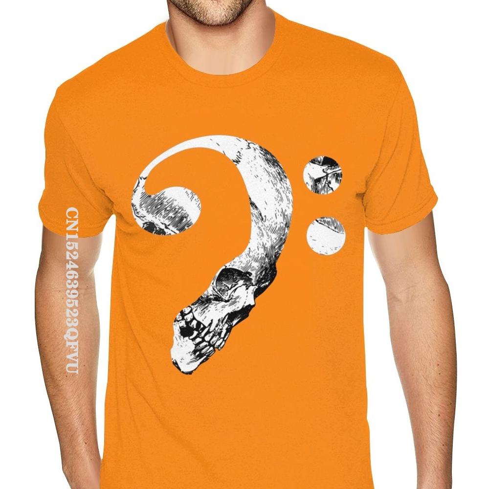 Bass Clef Skull Music Notes Cotton Plus Size For Men Corlorful Custom Oversized Anime Tshirt Men Tees England Style