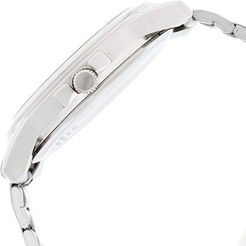 Citizen Q&Q Men's Analog Watch, Waterproof, Date Display, Day of the Week Display, Metal Band, Silver, A142-214