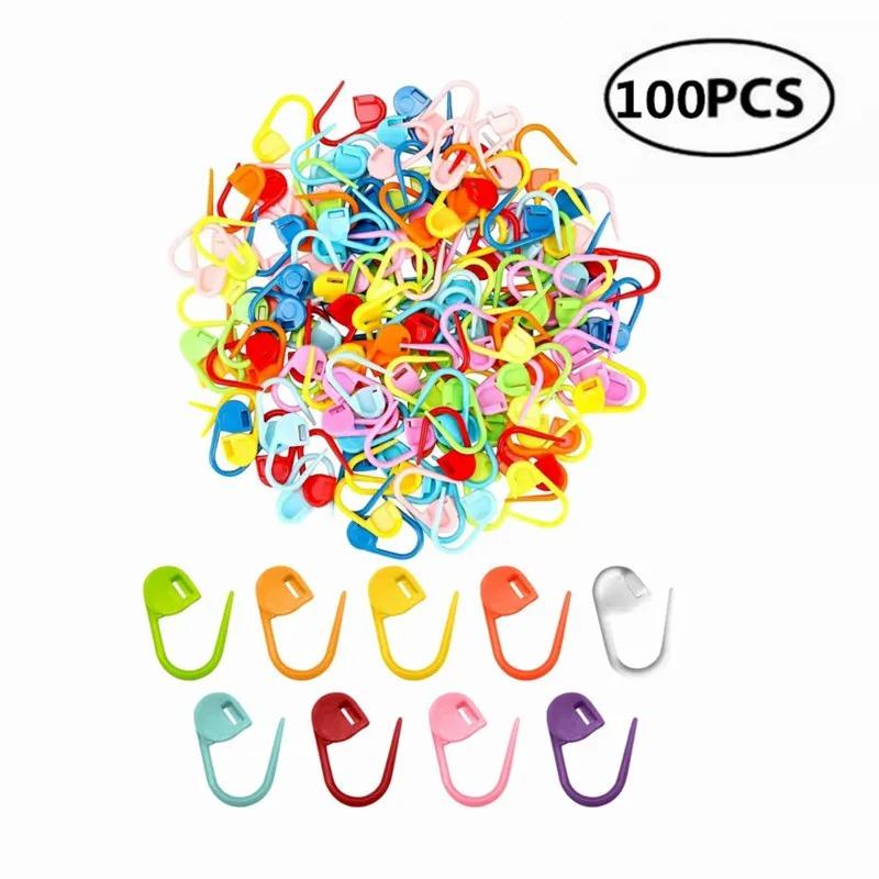 

100pcs Colorful Knitting Markers Crochet Clips Crochet Pins Bulk Stitch Markers Locking Stitch Knitting Place Markers DIY Craft