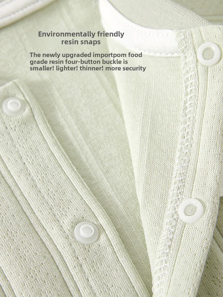 Newborn Pure Cotton Long-Sleeve Jumpsuit for Spring/Autumn - Baby Romper Pajamas for Crawling