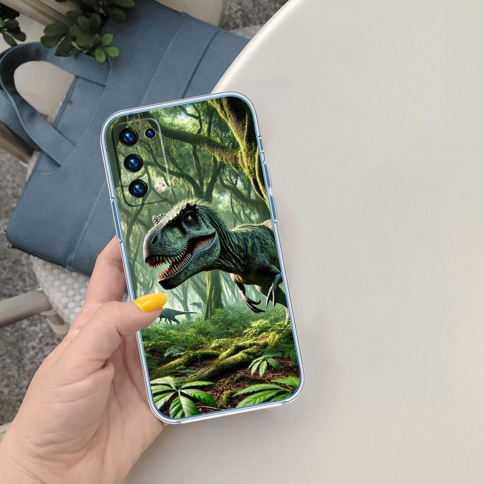 LO31 Dinosaur Transparent Phone Case for LG K22 K30 K40 K40S K41 K42 K50 K50S K51 K51S K52 K61 K62 K71 K92 Q60 Q61 V40 V50 V60