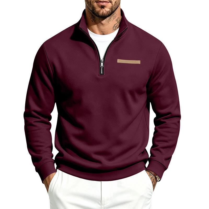 Men's Fleece Zip Up Sweatshirt Stand Collar Heavyweight Outdoor Casual Jacket