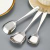 304 Stainless Steel Long Handle Square Head Spoon for Rice, Watermelon, Mixing, and Serving.