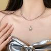 Double-layered Stacked Star Pendant Necklace for Women, Light Luxury, Niche Style, Versatile and Suitable for All Occasions, Collar Chain