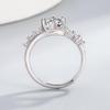 Luxurious Brilliant Faux Moissanite Diamond Ring: High-End Open Design for Women