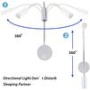 3W LED Bedside Reading Light Flexible Gooseneck Book Lamp Wall Mount Headboard Spotlight with Plug and On/off Switch for Working, Study, Art Display