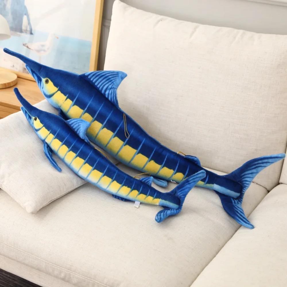 100cm/140cm Big Size Simulation Fish Toys Stuffed Soft Plush Blue Marlin Makaira Mazara Pillow Toys for Birthday Toys