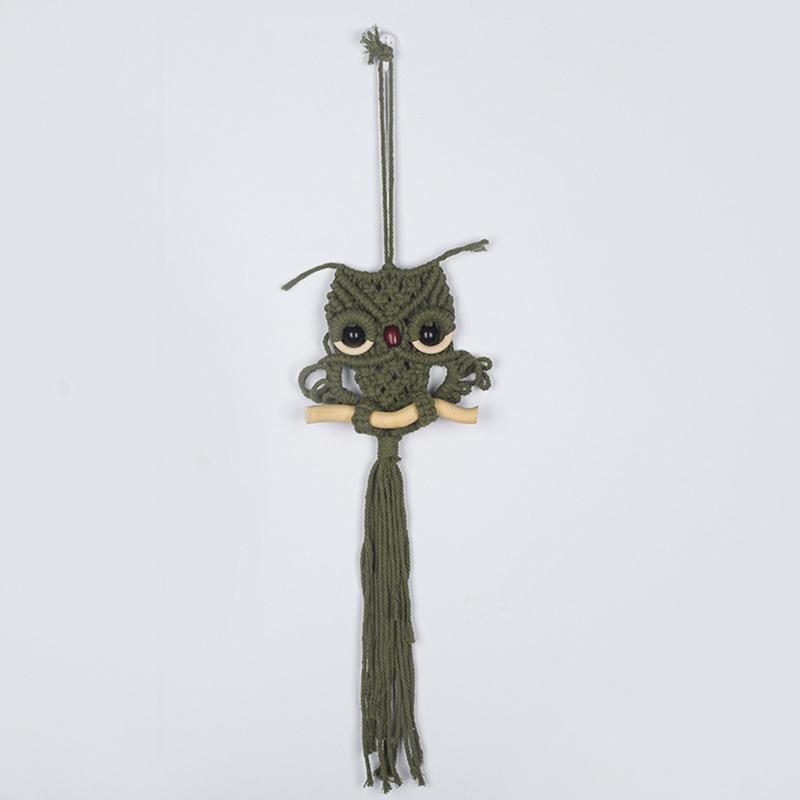 

Кисточки ручной работы для окон, настенные поделки, декоративные мультяшные совы, ручная работа, хлопковая веревка, креативные подвесные украшения, украшения для дома