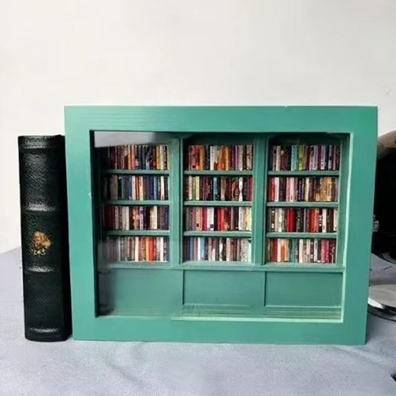 Creative Anti-Anxiety Bookshelf Miniature Book Match Boxes Gift Shake Away Your Anxiety Doll House Decoration Gifts