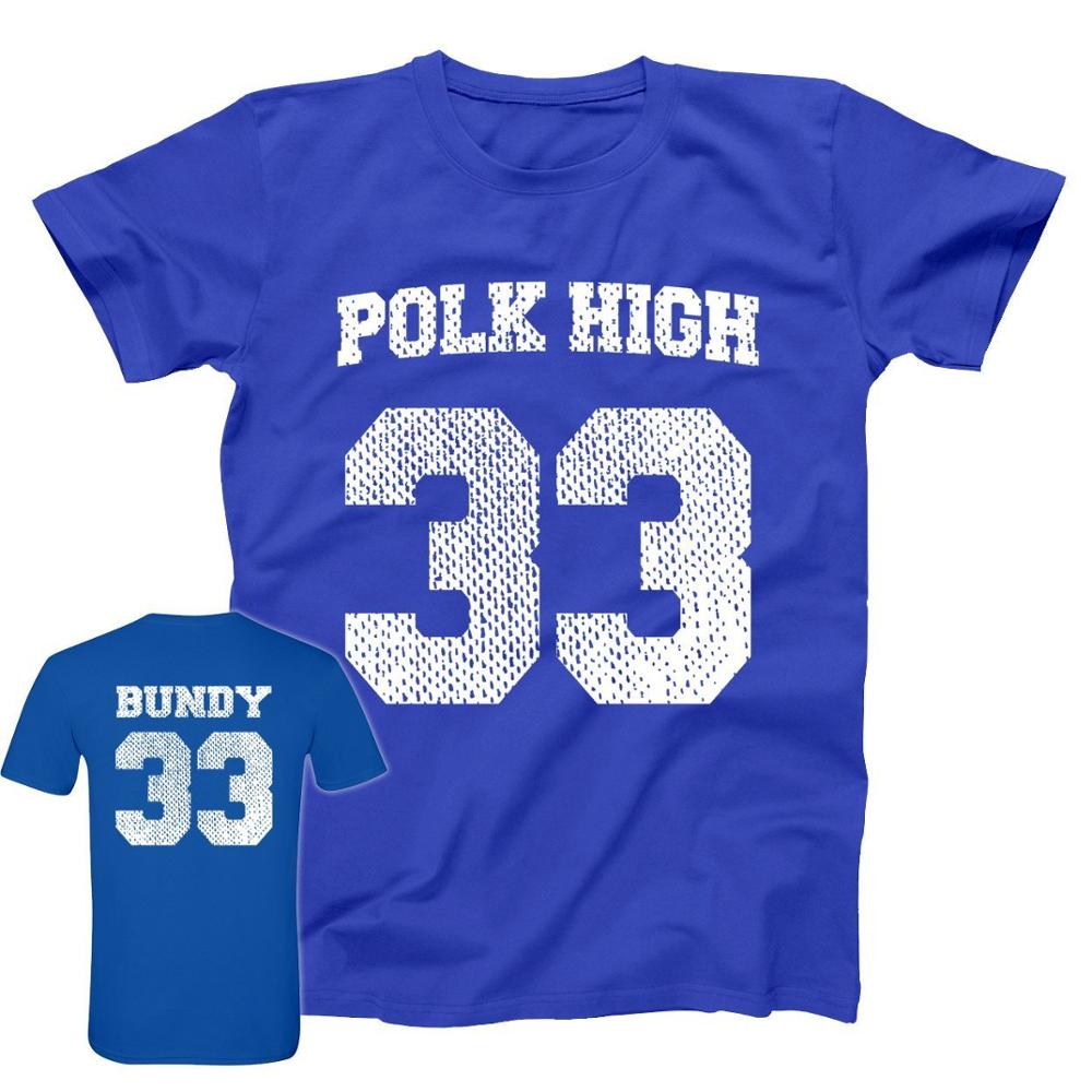 

POLK HIGH AL BUNDY JERSEY Футболка Топы Футболки Принт Мужские Свободные Homme Мода Новая 80048 XL