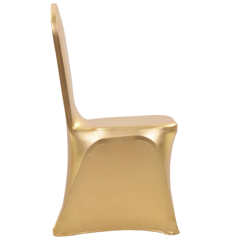 Vidaxl Elastische Stuhlbezüge, 6 Stück, Gold