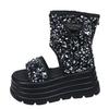 Fashion 8CM Hollow Platform Flats Sandals Women Bling Punk Shoes Casual Summer Boots Designer Loafers Trend Sport ZIP Sandalias Mujer
