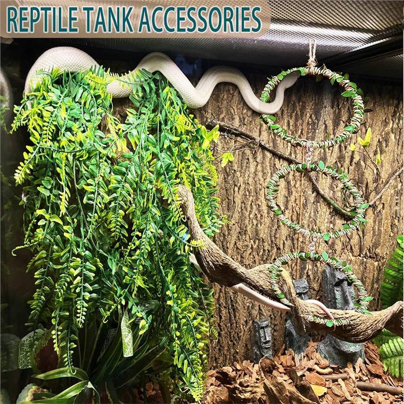 ABBP-Snake Climbing Rings, Ball Python Tank Accessories,Reptile Enclosure For Corn Snakes, Iguana, Bearded Dragon, Gecko