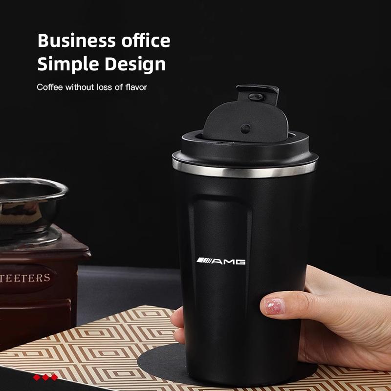 380ML Coffee Cup Car Vacuum Mug Stainless Steel Thermos For Mercedes Benz AMG W206 W204 W205 W203 W211 W212 W213 W210 W169 W202