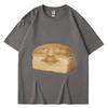 Funny Bread Pattern Print T-shirts Humor Creativity Short Sleeve Casual Men's and Women's Unisex T-shirts