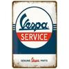 VespaVintLogoSign Q1 Vespa Vintage Logo Service Tin Sign - Retro Aluminum Wall Art, Man Cave Decor