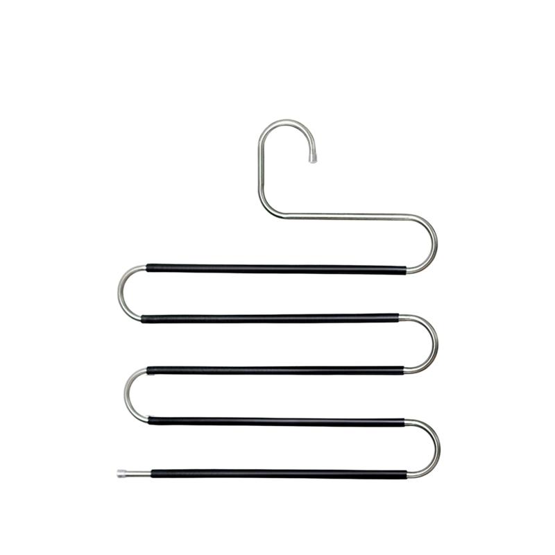 1/3Pcs Hangers Space Save Non-Slip Clothes Hangers Stainless Steel Closet Storage Organizer for Pants Jeans Scarf Trousers