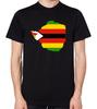 Zimbabwe Flag Map T-Shirt Men Ladies Unisex Top Africa