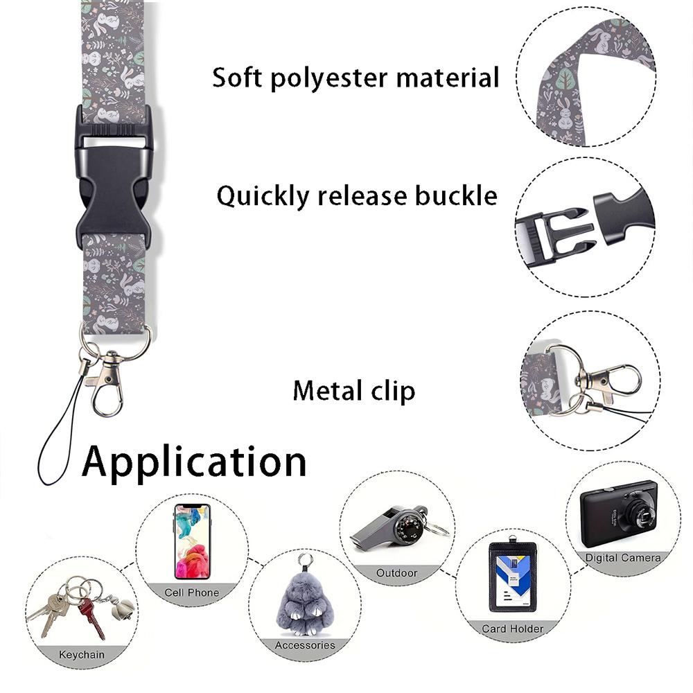 Sujetarjetas Vertical Colección Animales con Lanyard Correa para el Cuello Llavero Insignia Pase Episodio 8 Accesorio para Llaves