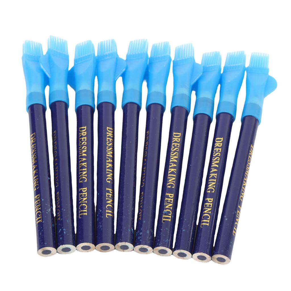 10PCS Sewing Marking Pencils Accurate Multifunctional Fabric Tracing Tailor Pencils with Brushes for Handcraft