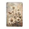 Vintage Rusty Metal Wall Art Daisy Ladybug Decor for Home Cafe
