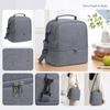 Portable Insulated Lunch Bag with Adjustable Shoulder Strap Double Layer Design Large Capacity for Work School Travel Outdoor Use