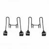 2pcs Car Headrest Hook Dual Hook Stainless Steel High Load Bearing Capacity Truck Hat Holder Black