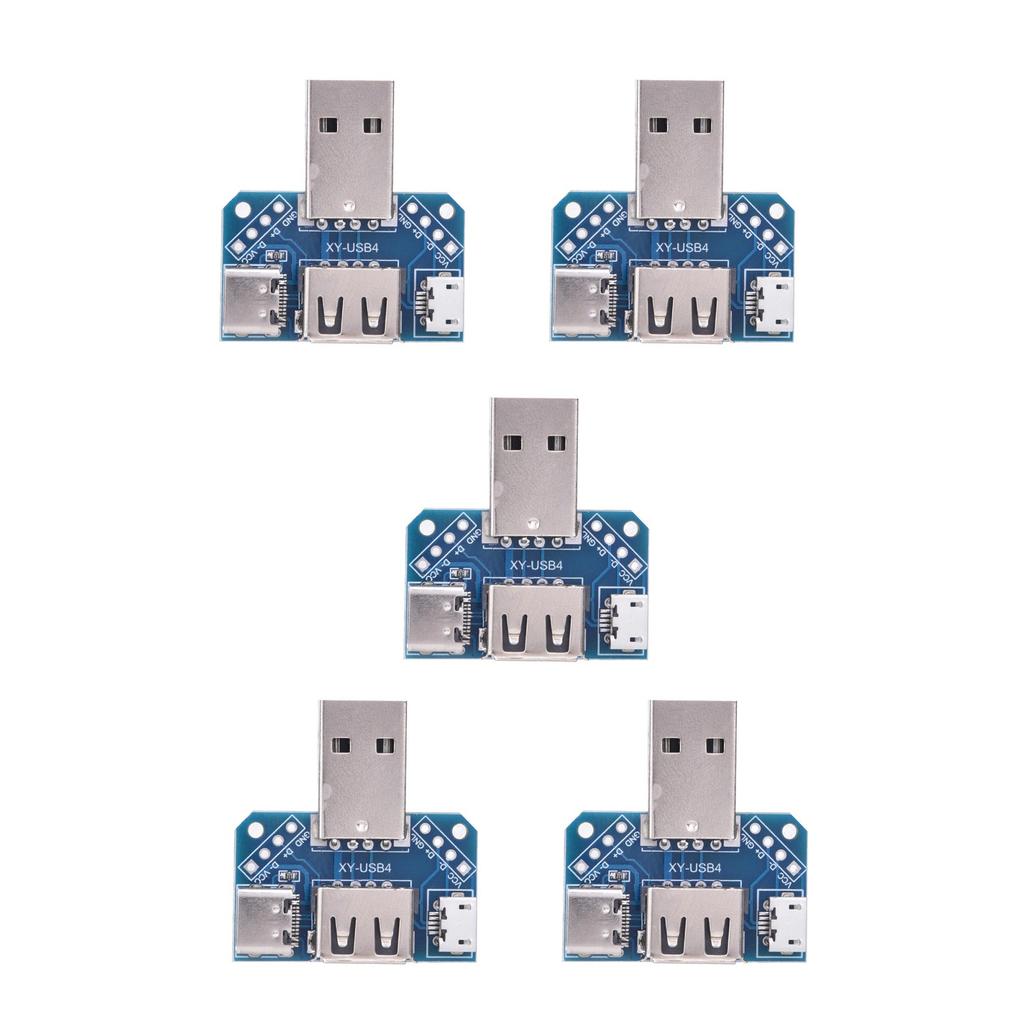 Adaptateur USB mâle vers femelle Type-C 4 broches 2,54 mm, 5 pièces