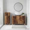 2 Piece Bathroom Cabinet Set ALKMAAR Reclaimed Wood Engineered Wood
