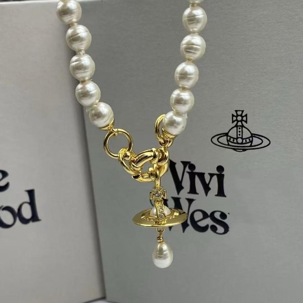 Empress Dowager Baroque Pearl Teardrop Necklace