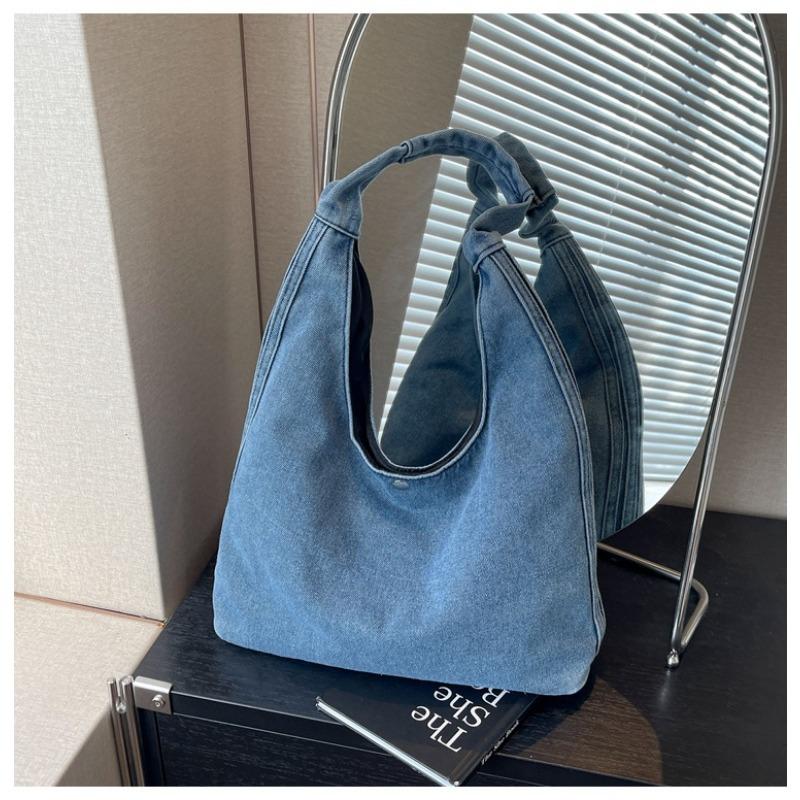 Leisure Commuting Washed Denim Large Capacity Bag