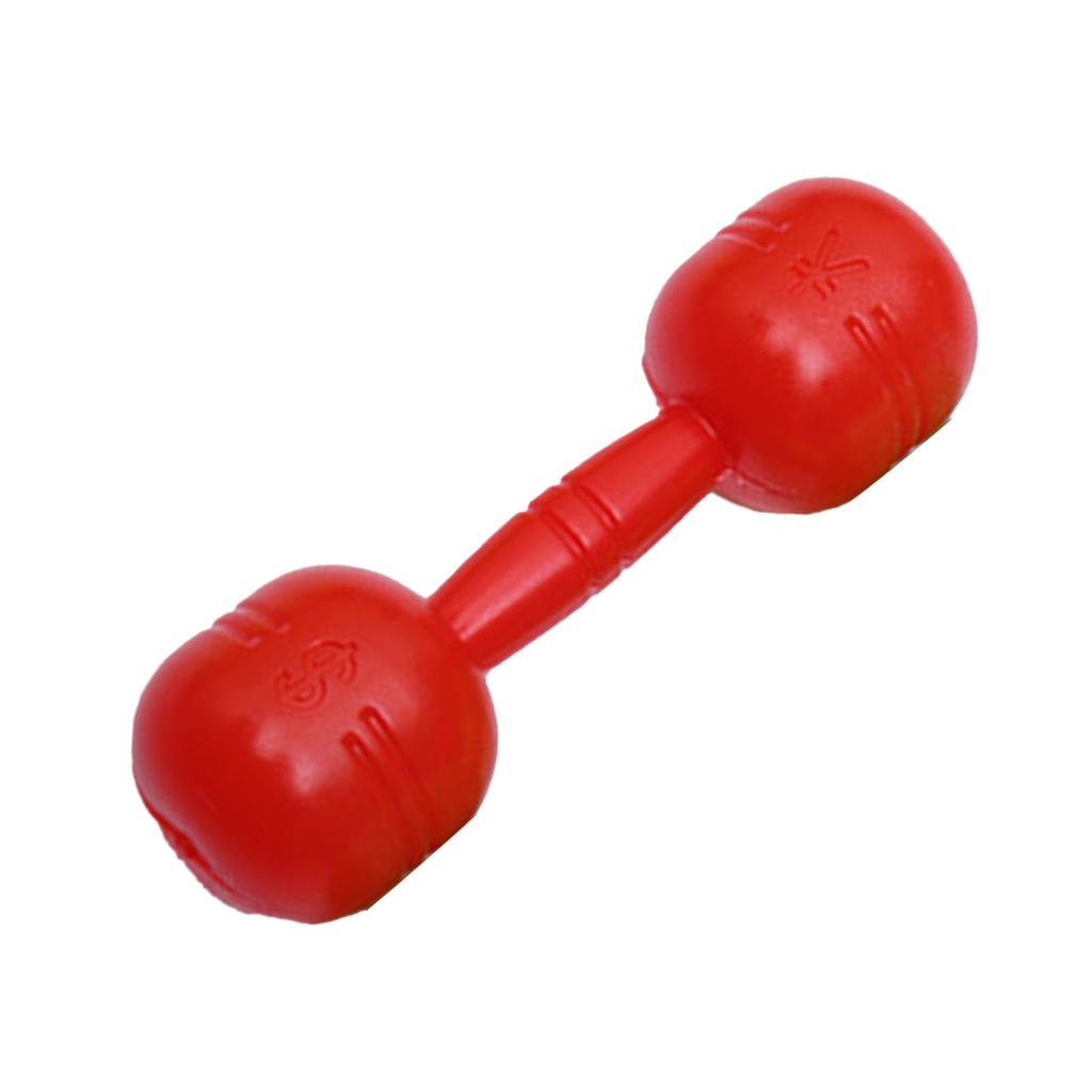 Kids Plastic Hand Dumbbells Safe Interesting Exercise Barbell Children Exercise Fitness Sport Toy for Kindergarten Red