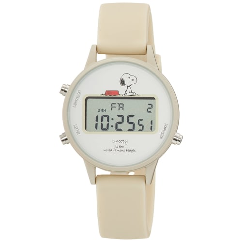 

Полевые женские цифровые часы Snoopy с индикацией даты и дня недели, силиконовый ремешок, PNT025-1, белые