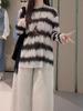 2026 Spring Round Neck Loose Slimming Stripe Casual Versatile Long Sleeve T-shirt
