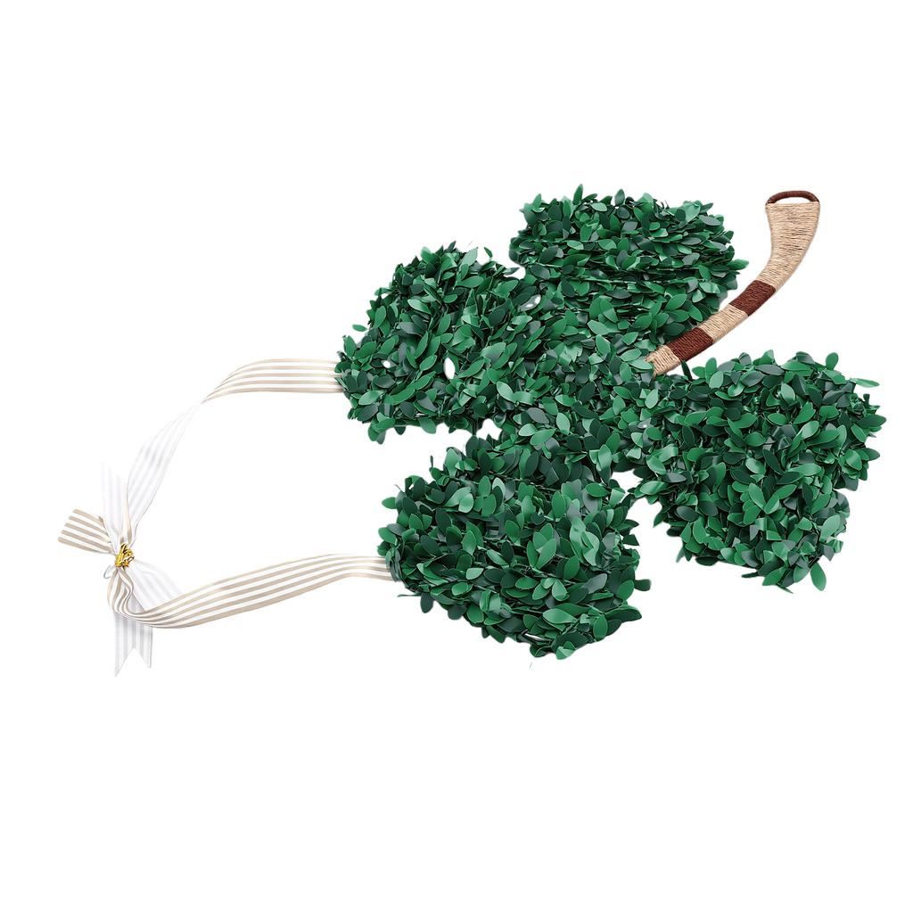 Lucky Clover Door Swag Multifunctional Plastic Artificial Lucky Clover Greenery Garland for Fireplace