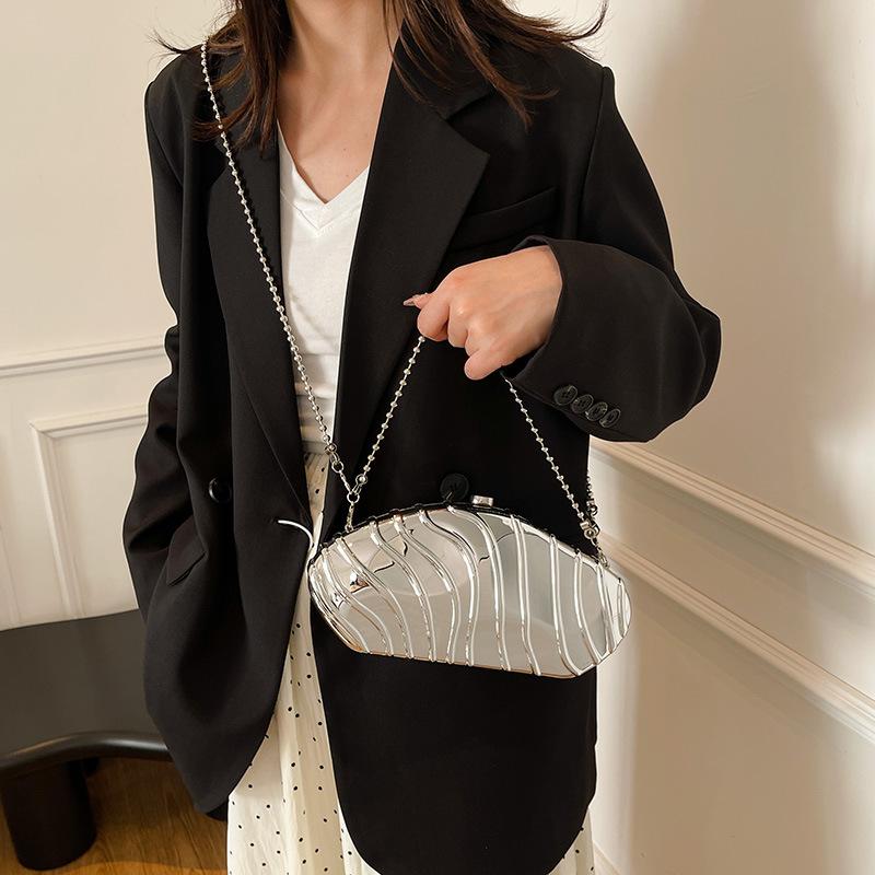 Acrylic box bag women's bag 2025 new European and American fashion design personality versatile chain crossbody dinner bag tide