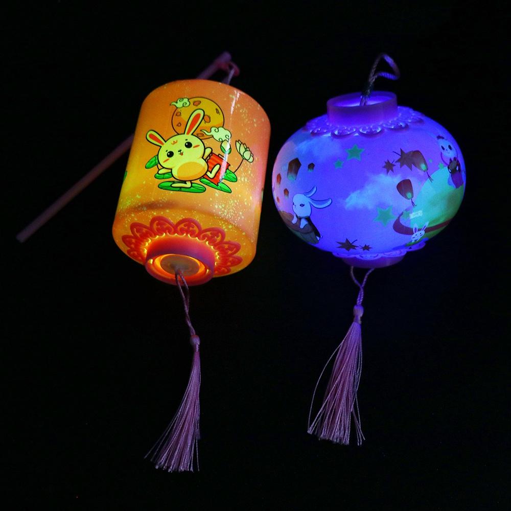 Round Cylinder Gift Chinese Mid-autumn Lamp Children Toys Festival Lanterns LED Lanterns