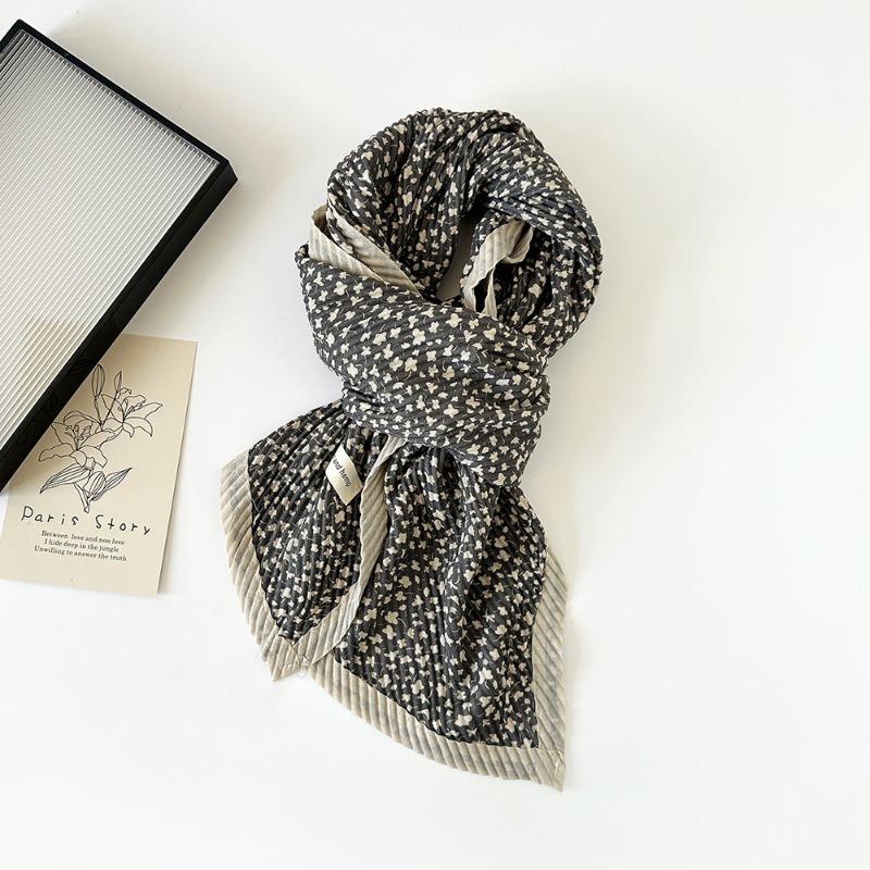 

Imitation cotton and linen scarf printed sweet clothing with scarf shawl warm temperament scarf 162*40cm