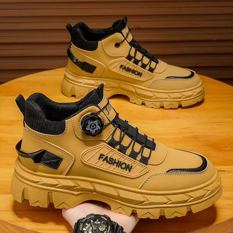 Men's shoes 2025 autumn new high-top casual sports trendy shoes thick sole heightening non-slip outdoor tooling Martin boots