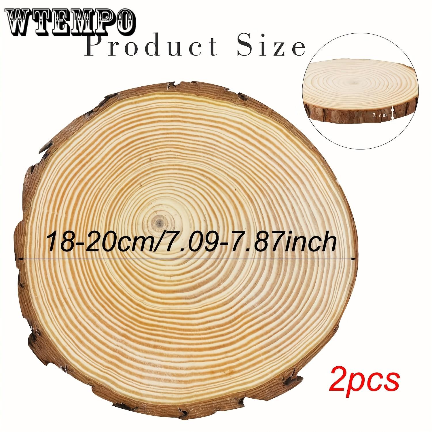 

2pcs Large Wood Slices, 7.09-7.87 Inches Round Wooden Circle, Rustic Wood Slices for DIY Painting Crafts, Weddings Centerpieces Decor 2pcs-18-20cm