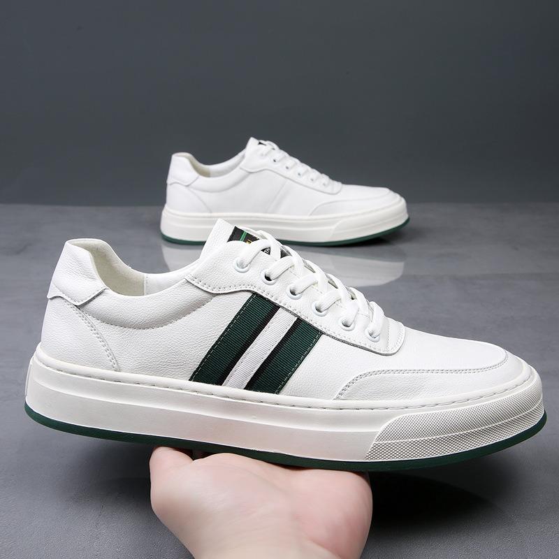 Board shoes men's shoes new spring leather shoes men's casual shoes trend versatile white shoes men's