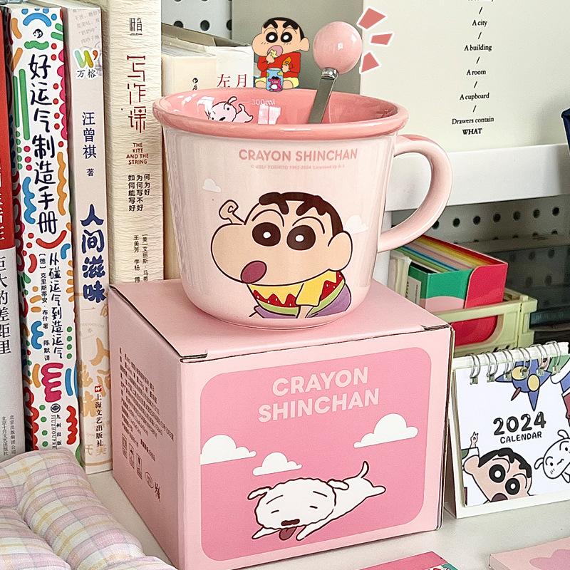 Birthday gifts for girls, girlfriends, souvenirs, cute children's crayons, Shin-chan mugs, practical gift gift boxes