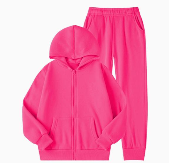 Conjunto de Sudadera Trendy Europeo y Americano para Niños y Niñas - Tallas Mediana y Grande, Múltiples Colores